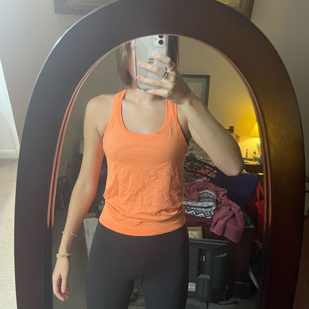 Lululemon orange soda swiftly tank
